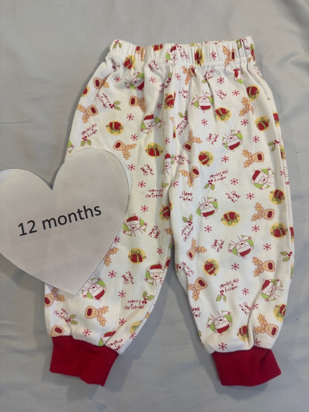 Baby Bell - 12M Festive Holiday Pajama Pants
